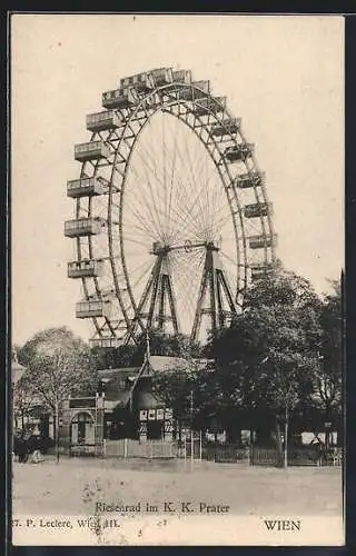 AK Wien, Riesenrad im K. K. Prater