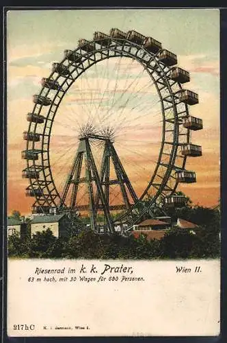 AK Wien, Riesenrad im Prater