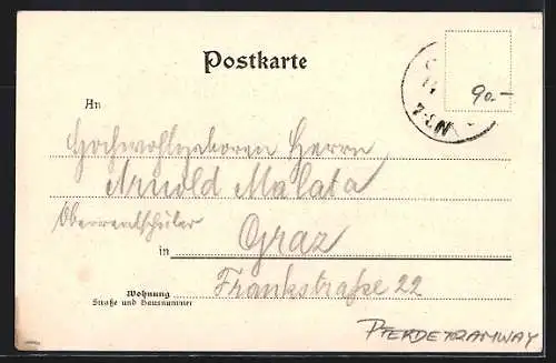 AK Wien, Ausstellungsstrasse im k. k. Prater mit Pferdewagen