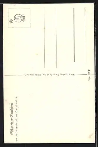 AK Schweizer Trachten, Canton Zürich, Bauernmädchen von Kyburg
