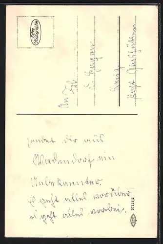 AK Was sehen meine Augen, Terrier schaut aus einem Korb