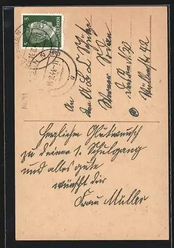 Künstler-AK Karel L. Links: Junge mit zerbrochenen Marmeladenglas