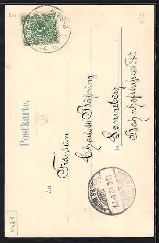 AK Wo der Wein im Becher glüht, Fahrradfahrer und Frau prosten sich zu