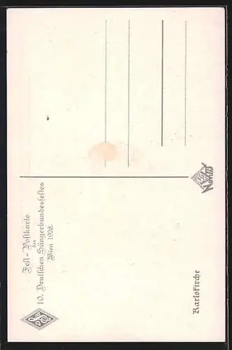 AK Wien, 10. Deutsche Sängerbundfest 1928, Karlskirche