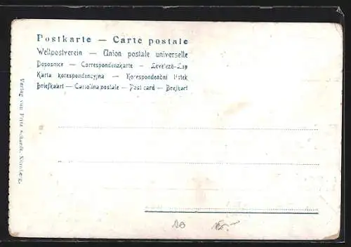 AK Briefmarkensprache mit Anleitung für Postkarten-Sammler