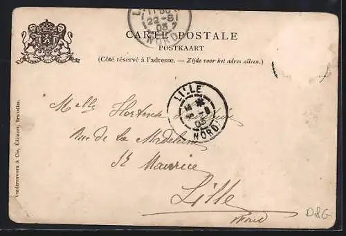 AK Langage des Timbres, Briefmarkensprache