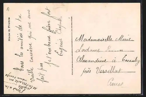 AK Le Secret des Timbres, Anleitung zur Briefmarkensprache