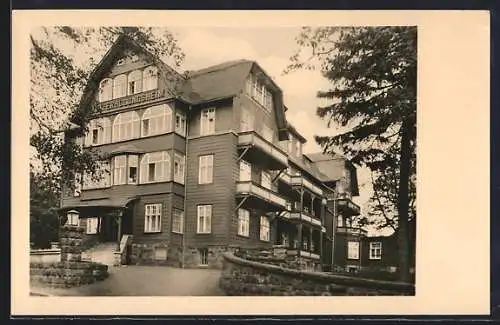 AK Oberhof / Thüringen, VDK Erholunsgheim, Blick auf den Eingang