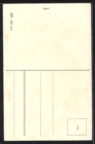 AK Frau im Nachthemd und Besen wartet auf ihren Ehemann, frauenfeindlicher Humor