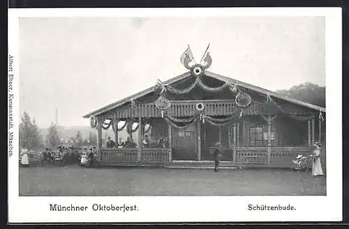 AK München, Schützenbude auf dem Münchner Oktoberfest