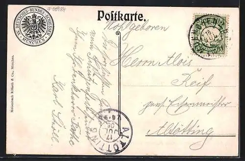 AK München, XV. Deutsches Bundesschiessen 1906, Festhalle