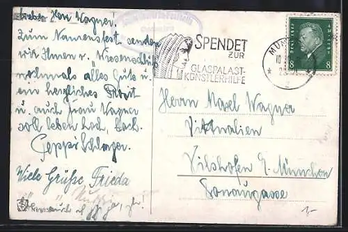 Künstler-AK F.Schlemo: Münchner Oktoberfest, Festwiese, Münchener Kindl