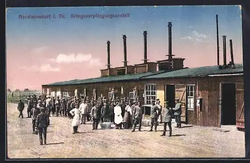 AK Neudietendorf i. Th., Partie an der Kriegsverpflegungsanstalt