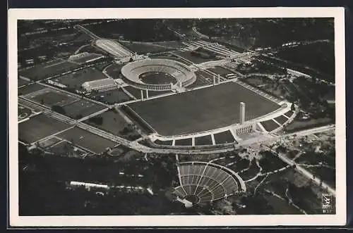 AK Berlin, Reichssportfeld, Olympia-Stadion, Luftbild
