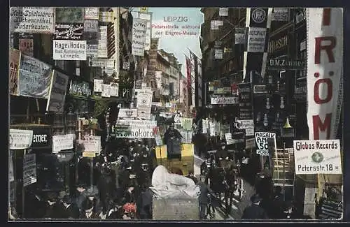 AK Leipzig, Petersstrasse während der Engros-Messe