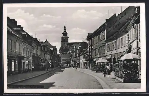 AK Niemes, Strassenpartie, Café-Restaurant Corso