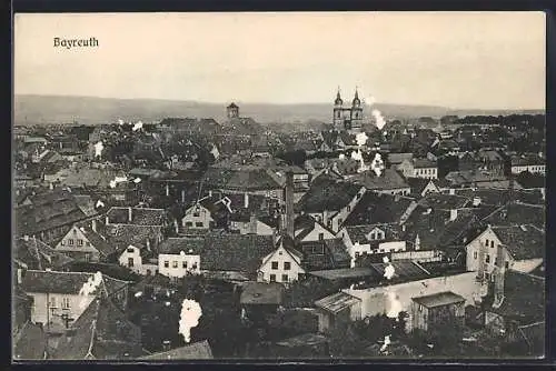 AK Bayreuth i. B., Stadttotale mit Blick zur Kirche