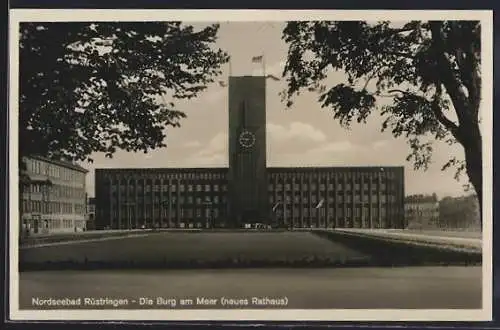 AK Rüstringen, Nordseebad, Die Burg am Meer neues Rathaus