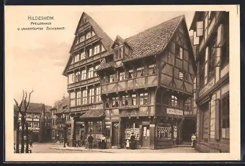 AK Hildesheim, Pfeilerhaus und umgestülpter Zuckerhut