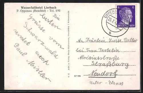 AK Allerheiligen / Schwarzwald, Wasserfallhotel Lierbach