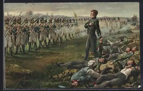 AK Erschiessung der elf Schill`schen Offiziere in Wesel, Befreiungskriege