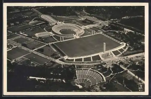 AK Berlin, Reichssportfeld, Olympia-Stadion, Luftbild