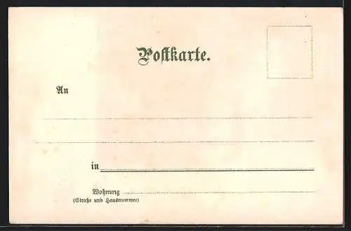 AK Im Mittelalter wurde die Post durch eigene Boten ausgetragen