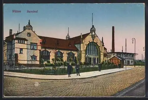 AK Witten, Leute vor dem Bahnhof