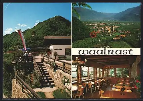 AK Lana, Jausenstation Waalrast der Fam. Karl Unterholzner, Strasse Waalweg 5