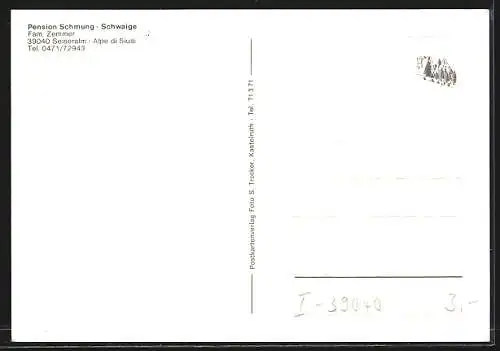 AK Seis am Schlern, Seiser Alpe, Pension Garni