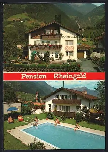 AK Partschins, Pension Rheingold, Schwimmbecken