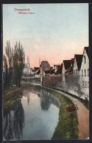 AK Donauwörth, Blick auf den Wörnitz-Graben