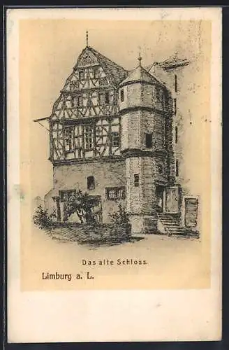 Künstler-AK Limburg / Lahn, Das alte Schloss