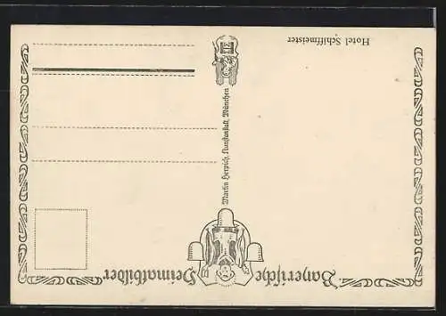 AK Königssee / Berchtesgaden, Hotel Schiffmeister mit Bergen