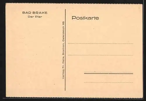 AK Bad Brake / Unterweser, Der Pier