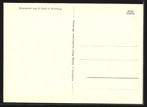 AK Würzburg, Bürgerspital zum hl. Geist, Innenansicht