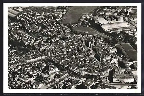 AK Ansbach / Bayern, Gesamtansicht vom Flugzeug aus