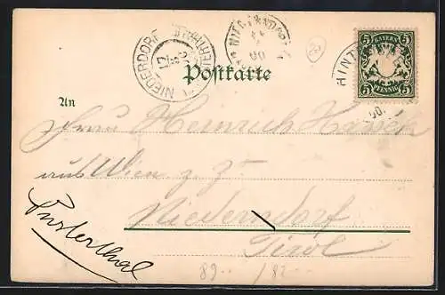 AK Hintersee / Berchtesgaden, Ortsansicht m. d. Mühlsturzhörnern