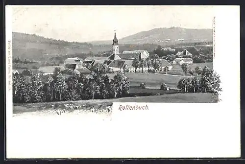 AK Rottenbuch / Obb., Ortsansicht mit Kirche
