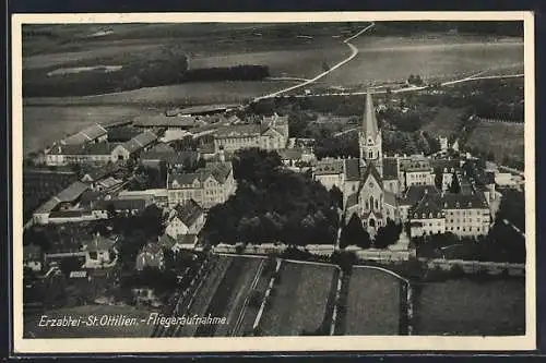 AK t. Ottilien / Obb., Fliegeraufnahme der Erzabtei