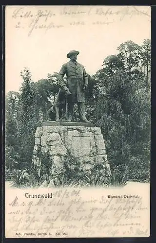 AK Berlin-Grunewald, Bismarck-Denkmal