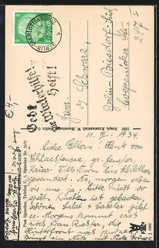 AK Berlin-Grunewald, Blick auf den Kaiser Wilhelm-Turm