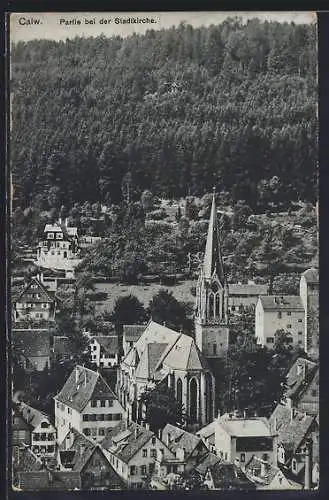 AK Calw, Partie bei der Stadtkirche