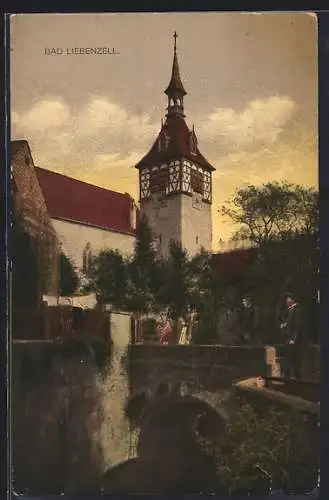 AK Bad Liebenzell, Abendstimmung an der Kirche