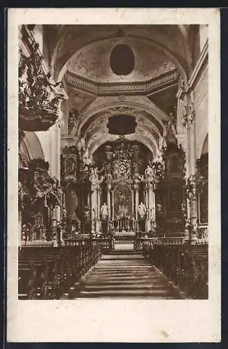 AK Gerlachsheim, Pfarrkirche, Innenansicht