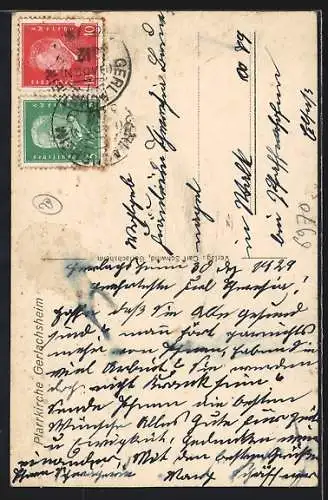 AK Gerlachsheim, Pfarrkirche, Innenansicht