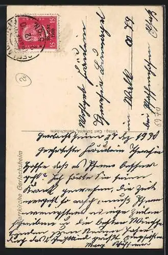 AK Gerlachsheim, Pfarrkirche, Innenansicht