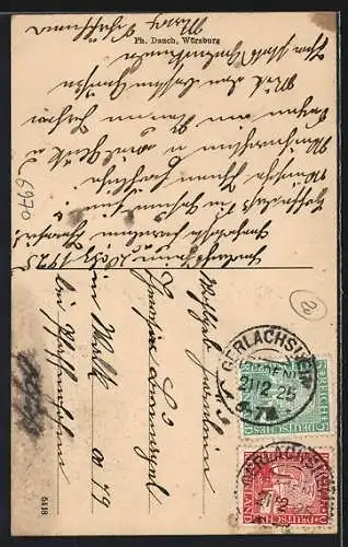 AK Gerlachsheim i. B., Kriegerdenkmal für die im Weltkrieg 1914 Gefallenen
