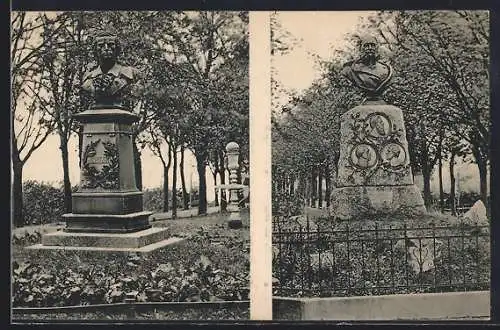 AK Kirchheimbolanden, Schiller & Kaiser-Denkmal auf dem Schillerhain