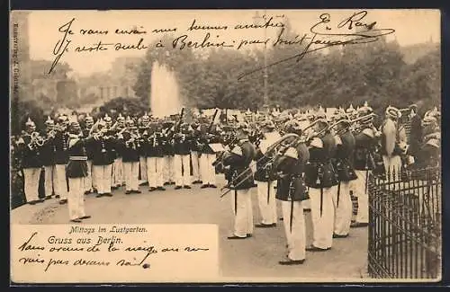 AK Berlin, Militärkapelle im Lustgarten